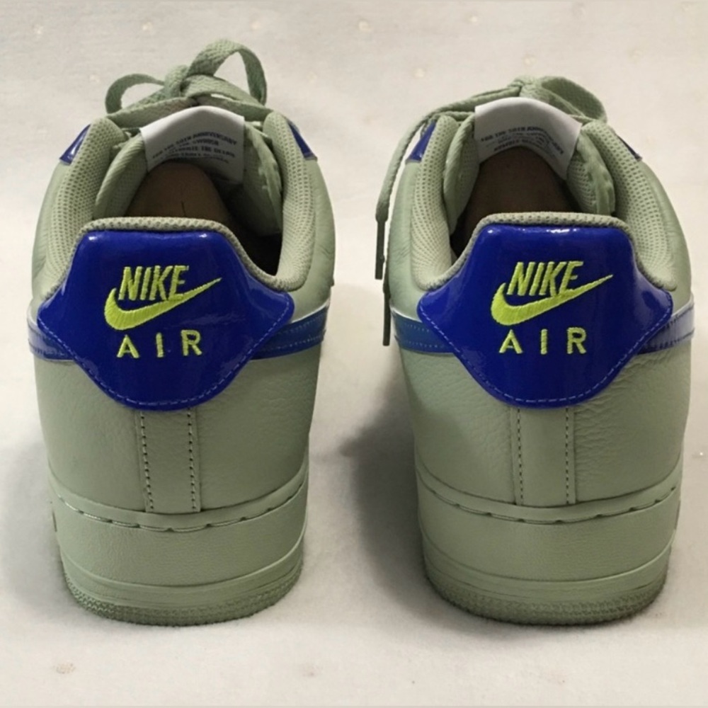 Nike By You iD Air Force 1 Low Custom Ombre Blue Green Patent Men Size 12 - Picture 3 of 13